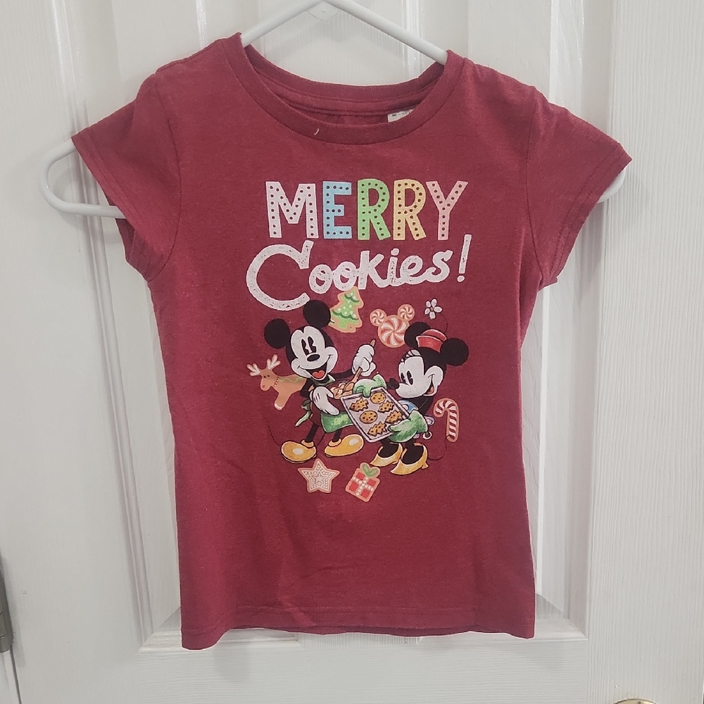 Disney Kids Maroon Merry Cookies T-Shirt